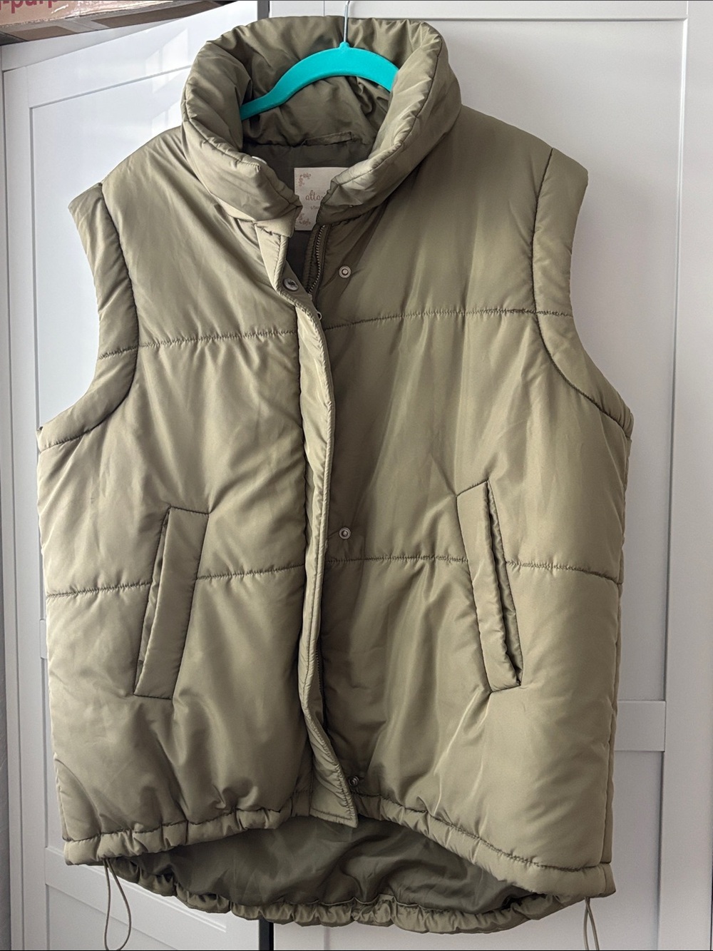 Altar'd State Quilted Puffer Vest in Olive